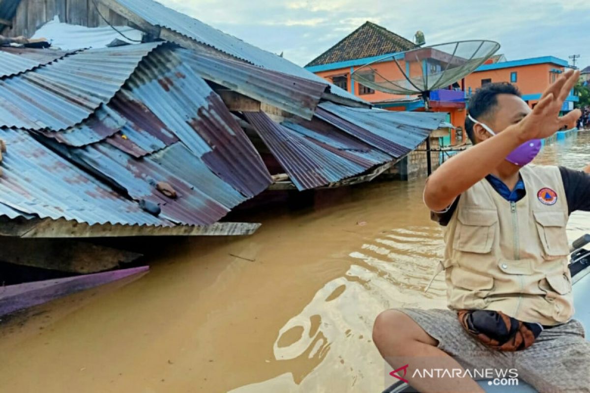 Sejumlah kecamatan di dua kabupaten Sumatera Selatan terendam banjir