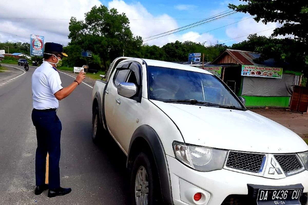 Selama PSBB kendaraan dari luar dilarang masuk Palangka Raya