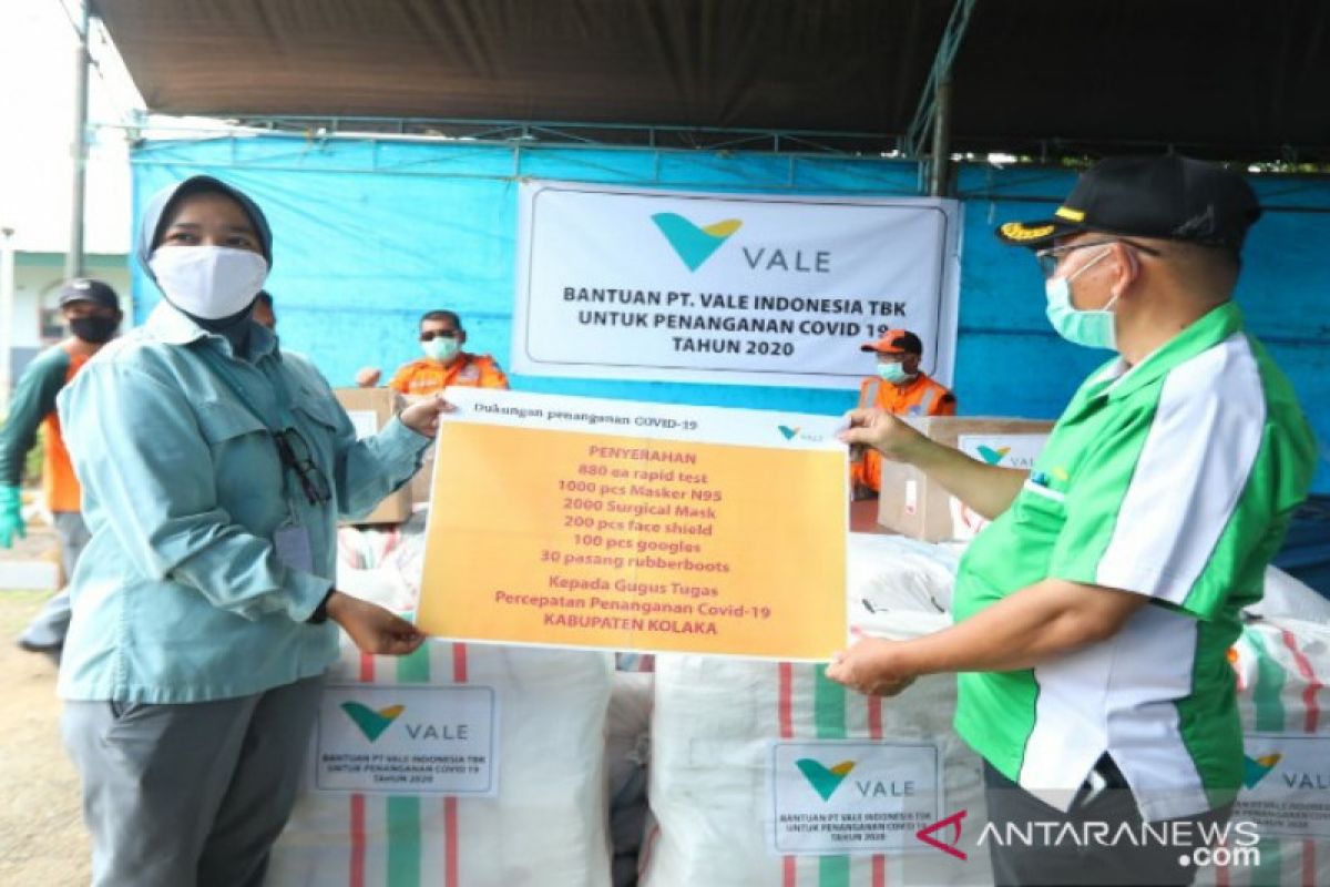 PT Vale sumbang 9.120 alat tes cepat COVID-19 kepada Gugus Tugas Kolaka