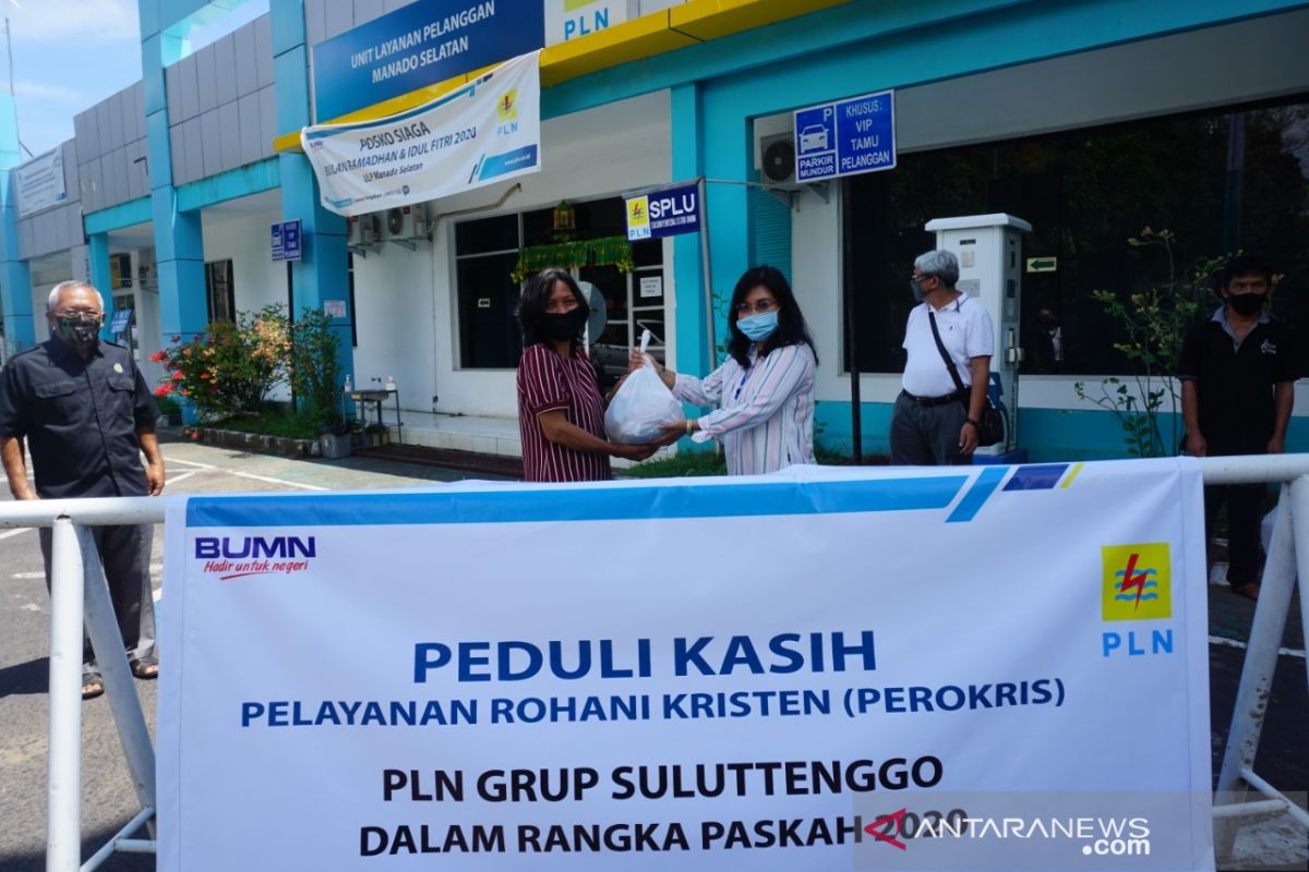 Perokris PLN Suluttenggo bagikan ribuan sembako warga terdampak COVID-19