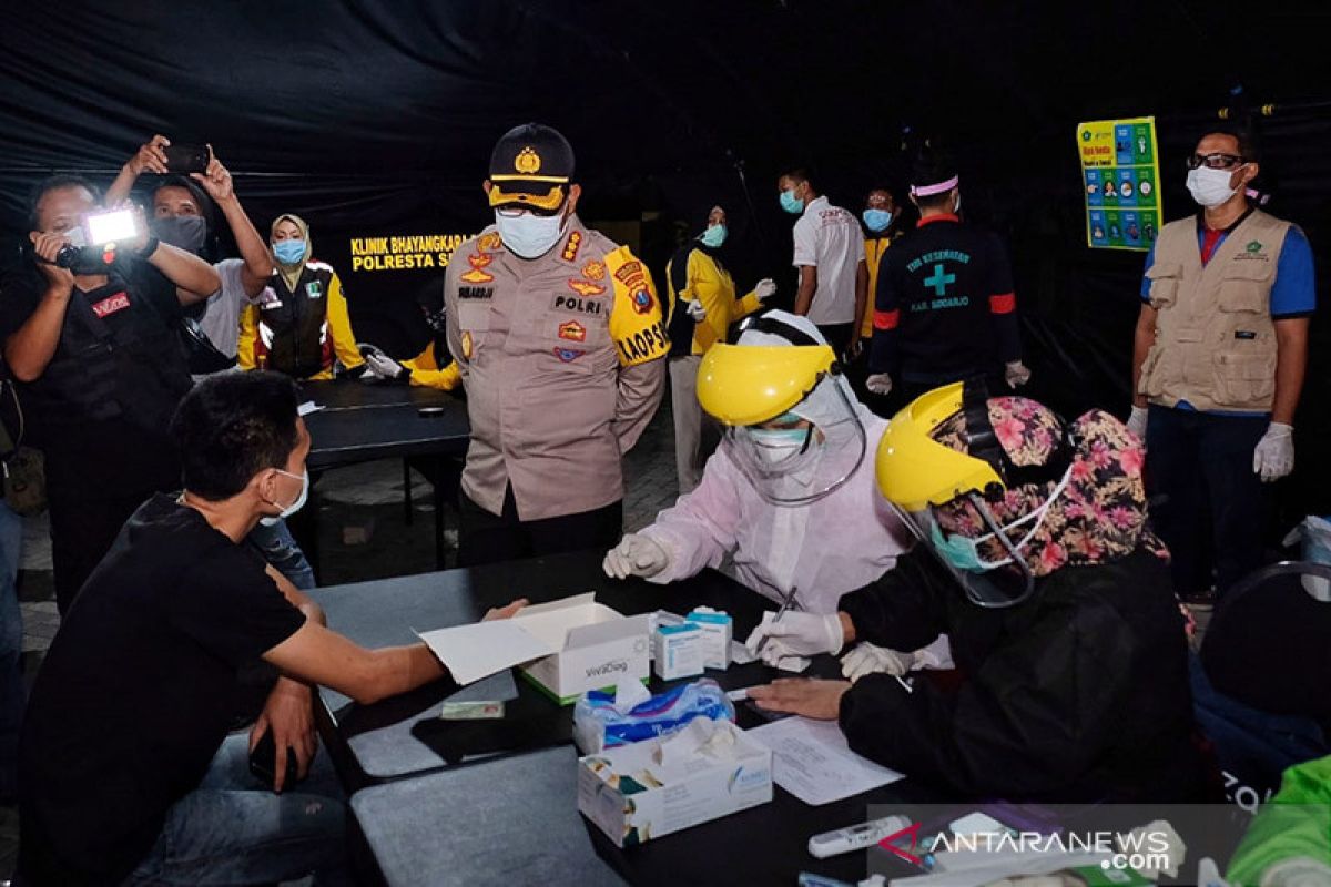 291 orang terjaring saat pelaksanaan jam malam di Sidoarjo