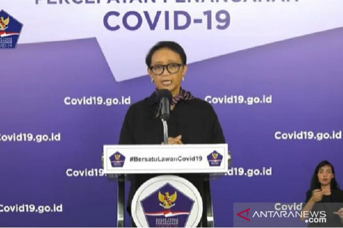 Menlu Retno: 734 WNI di luar negeri positif COVID-19, 372 di antaranya sembuh