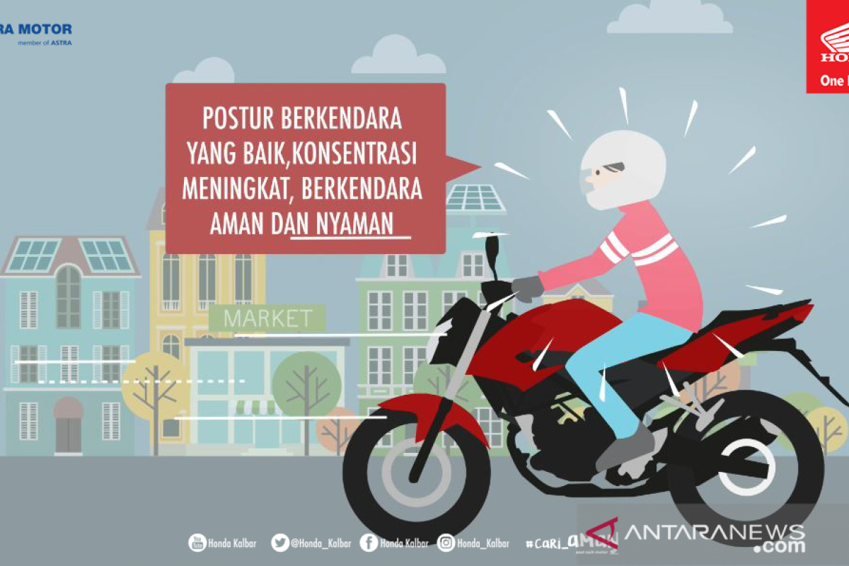 Begini postur berkendara yang aman