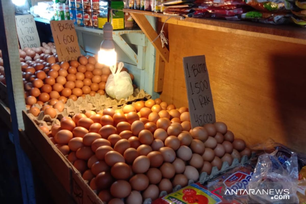 Harga telur ayam ras di pasar Ambon turun bervariasi