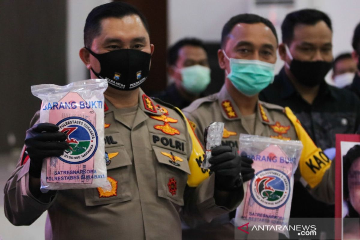 Polrestabes Surabaya ungkap peredaran 100 kilogram sabu-sabu