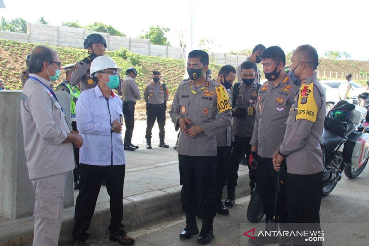 Kapolda Aceh pantau pembangunan jalan tol Banda Aceh-Sigli