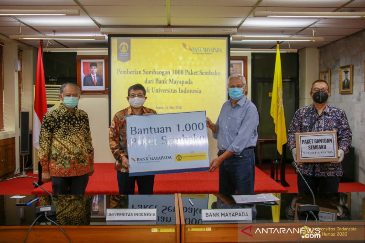 UI menerima bantuan 1.000 paket sembako dari Bank Mayapada