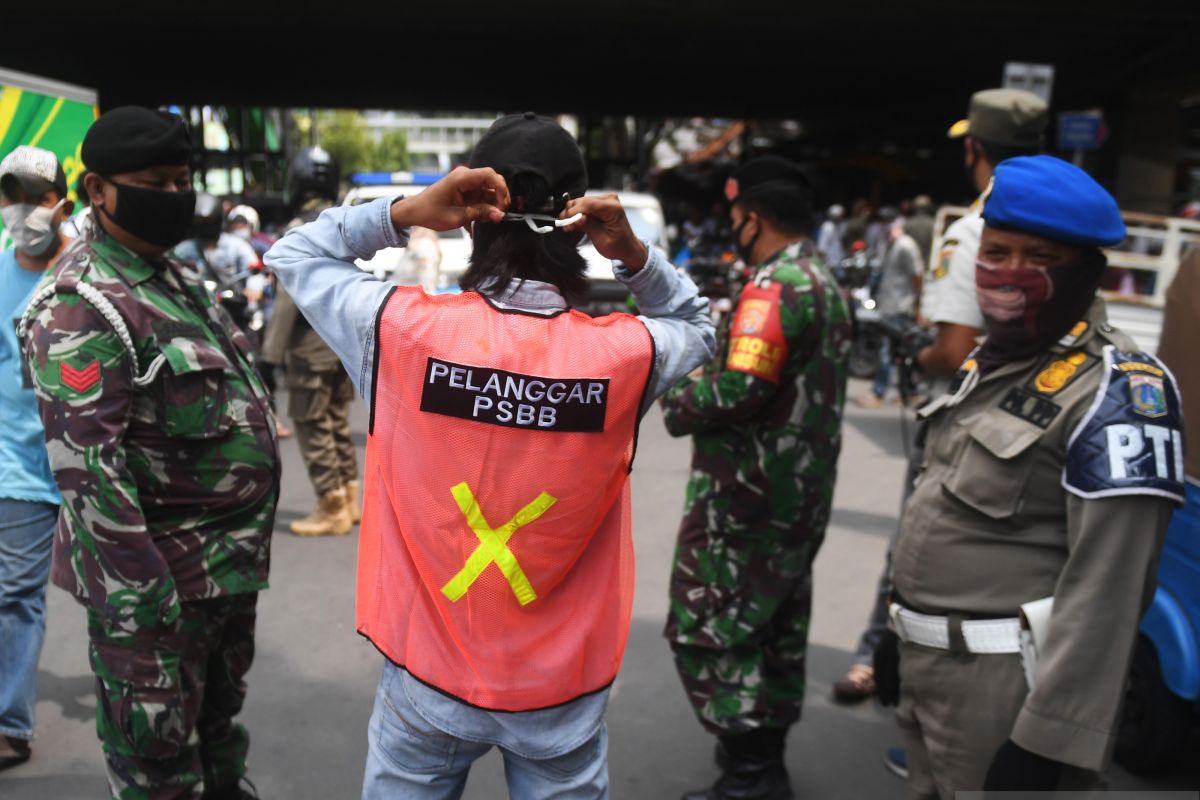 Pelanggar PSBB terbanyak di Jakarta tak pakai masker