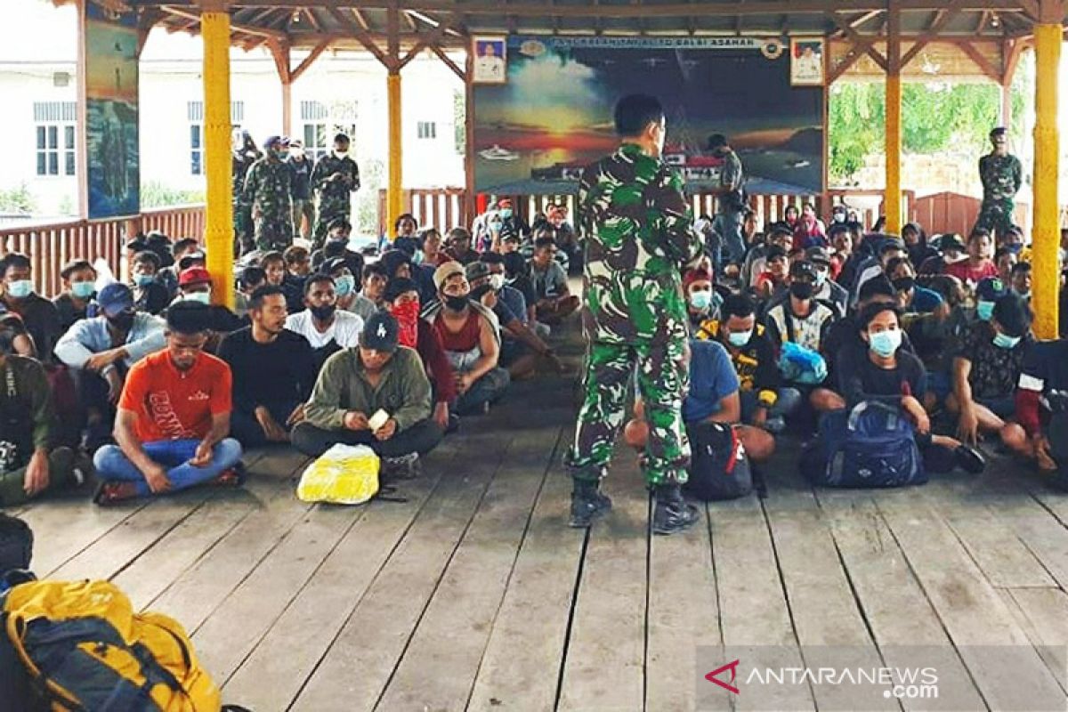 Lanal Tanjung Balai Asahan amankan lagi 124 TKI ilegal