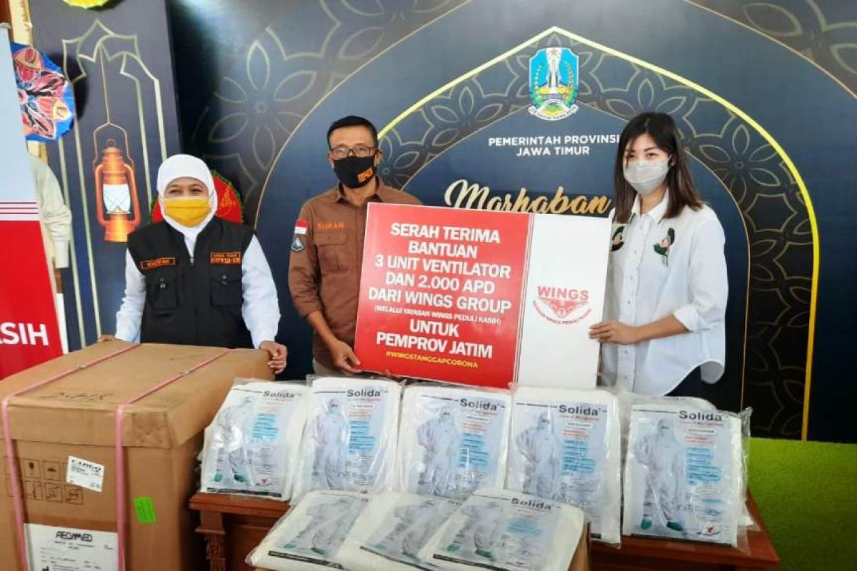 Gugus Tugas Jatim terima bantuan tiga unit ventilator