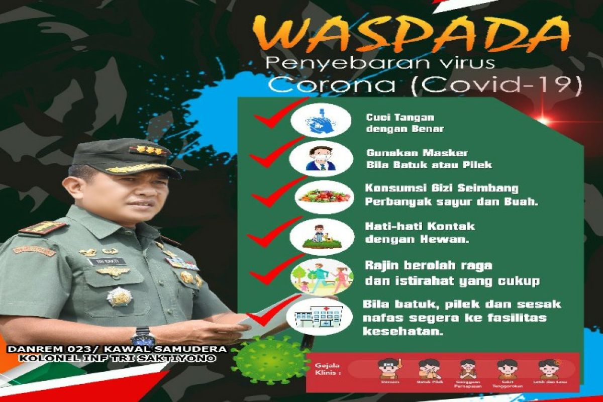 Danrem: Masyarakat harus jadi agen pemutus mata rantai COVID-19