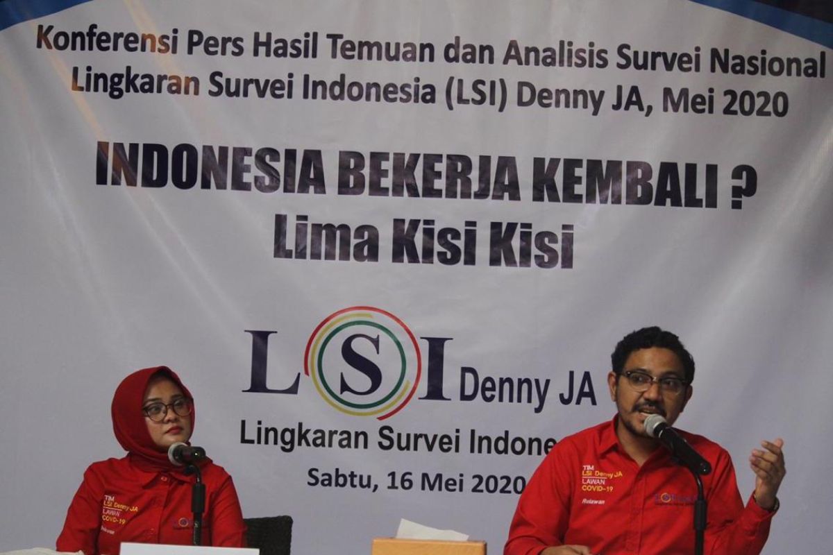 LSI Denny JA: Warga bisa bekerja kembali dengan lima kisi