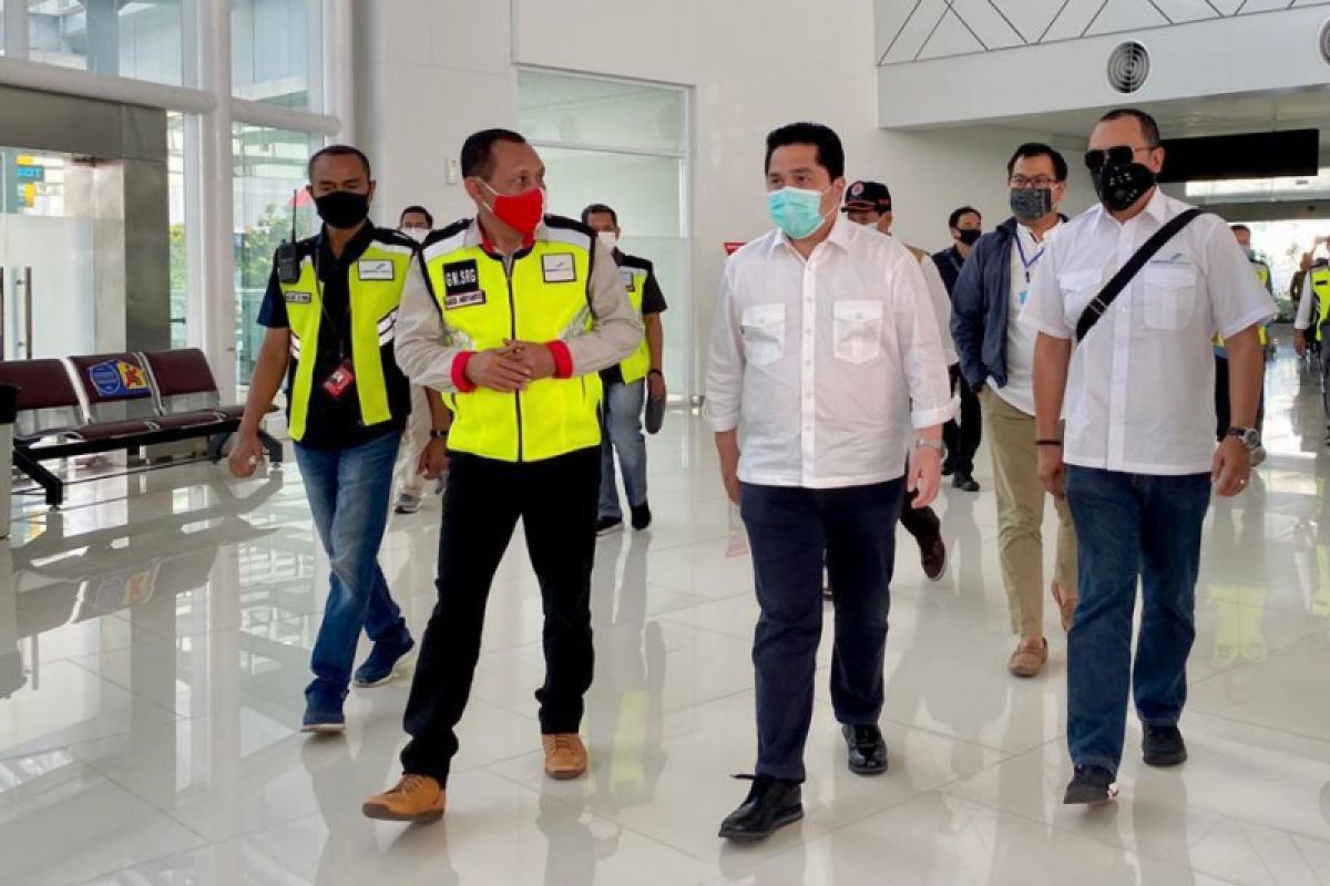 Menteri BUMN Erick apresiasi pembatasan perjalanan di Bandara Semarang