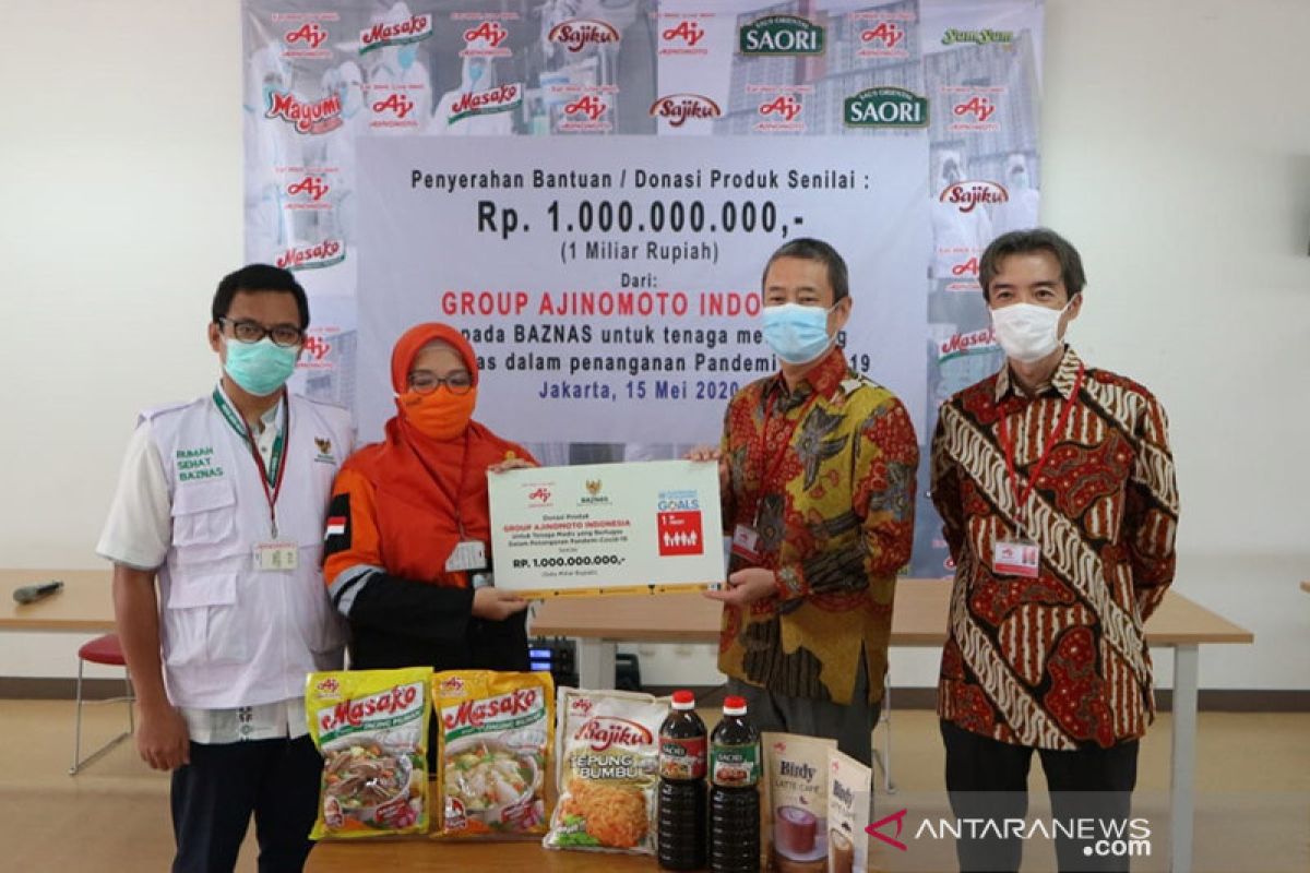 Ajinomoto salurkan donasi kepada tenaga medis lewat BAZNAS