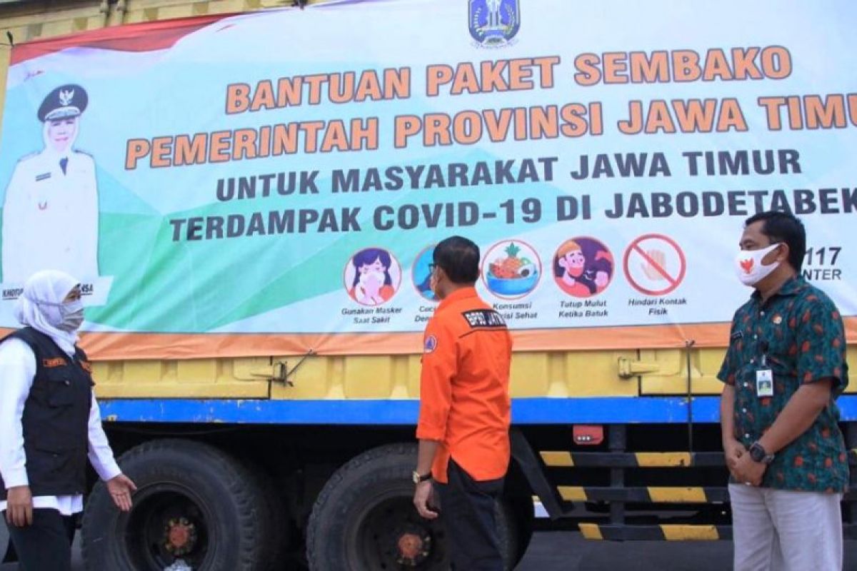 Warga Jatim terdampak COVID-19 di Jabodetabek dapat kiriman bantuan pemprov