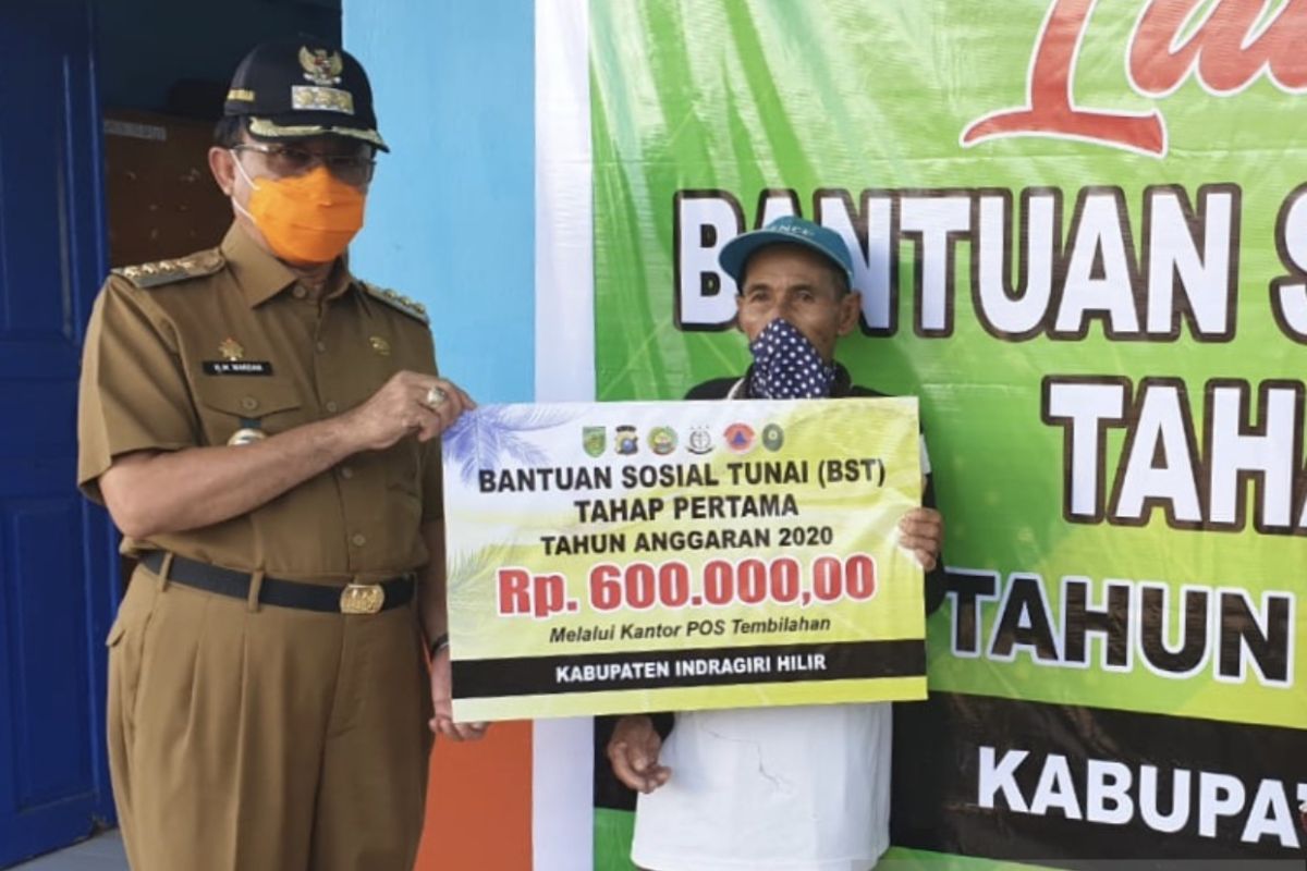 50.128 Kepala Keluarga di Inhil terima Bantuan Sosial Tunai