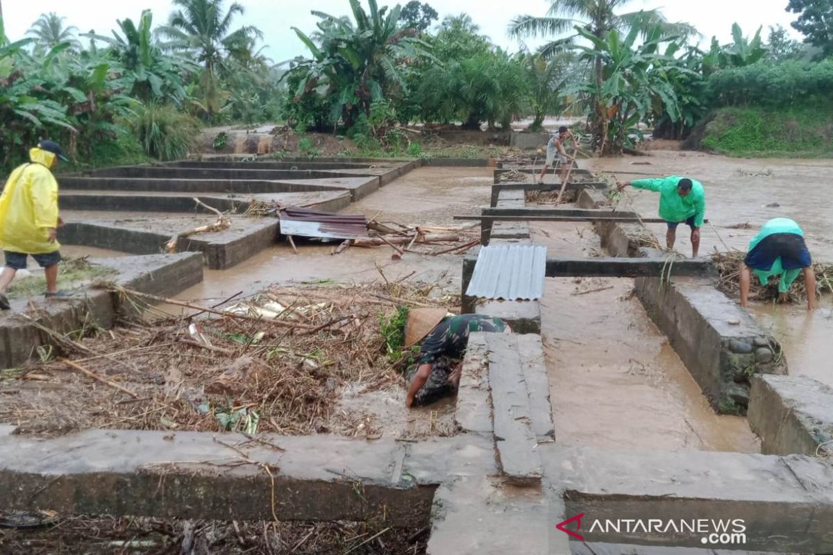 Banjir bandang sebabkan ratusan ton ikan di Desa Belumai PUT hanyut