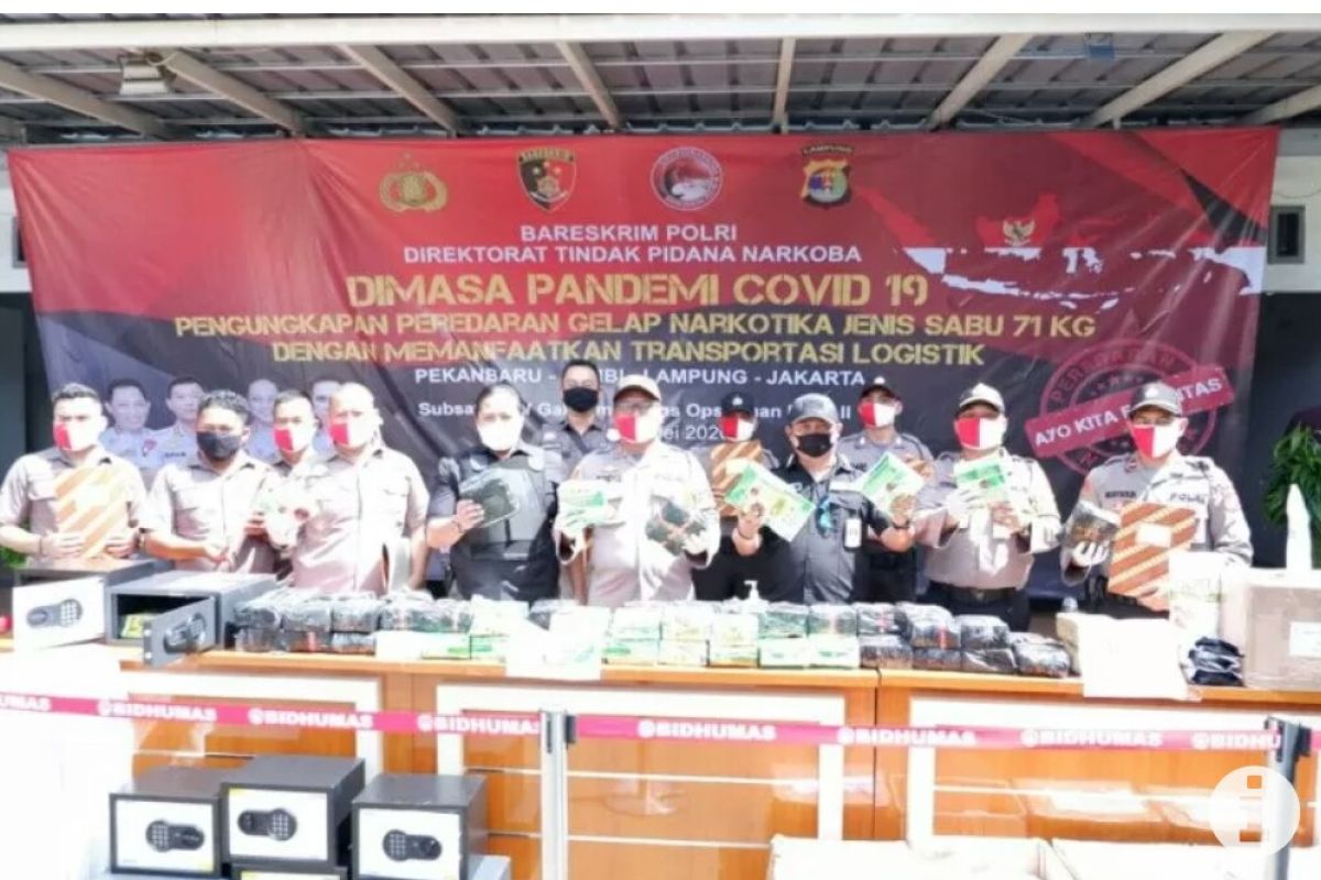 Polisi Lampung gagalkan peredaran puluhan kilogram sabu-sabu