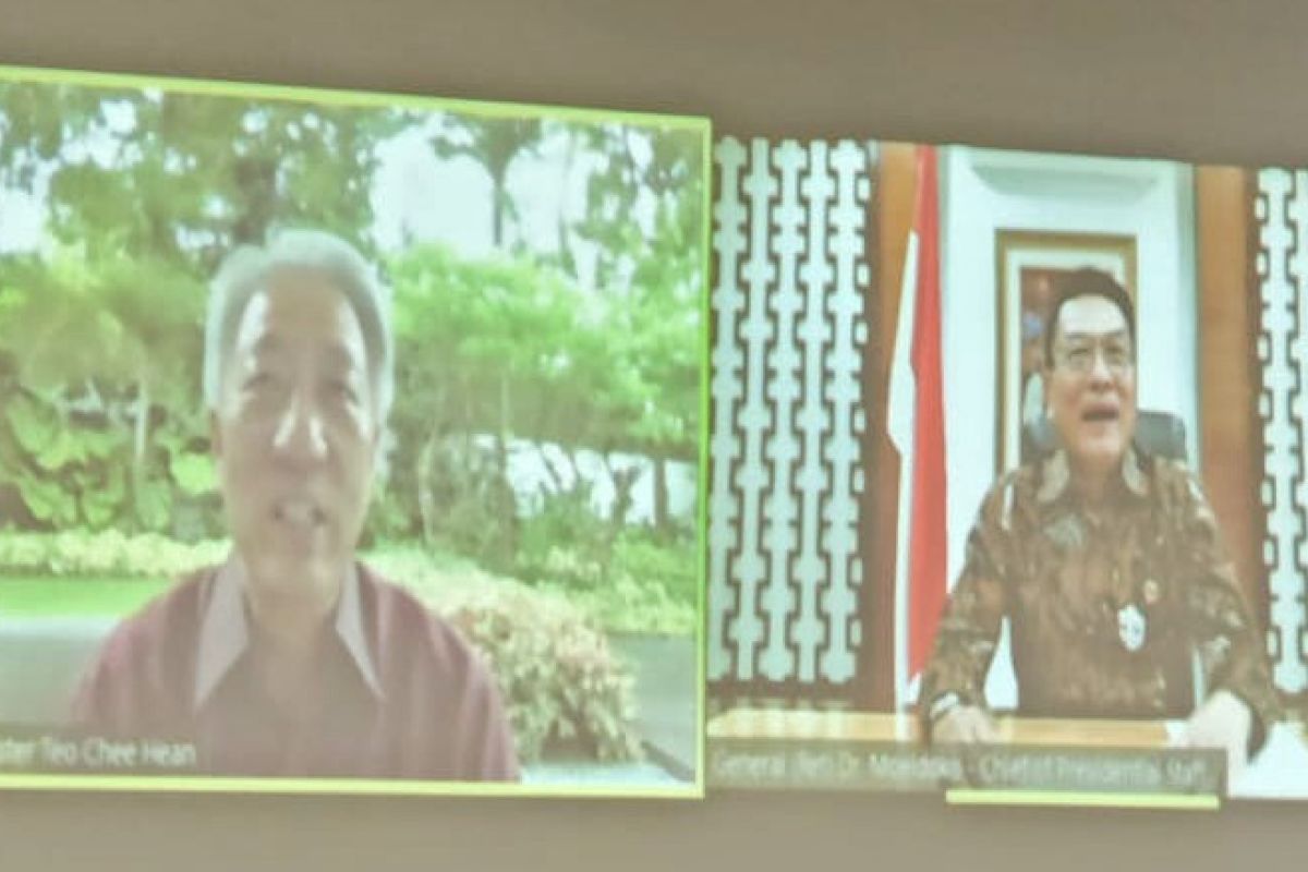 Moeldoko dialog virtual dengan Menteri Senior Singapura mengenai COVID-19