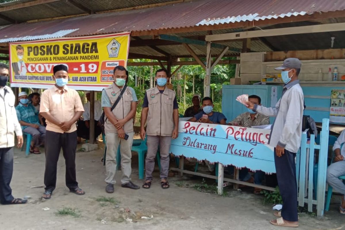 Pembagian BLT di Alue Buya, Aceh Utara ikuti protokol kesehatan
