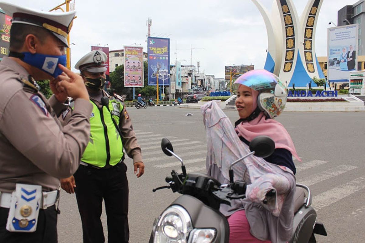 Polresta Banda Aceh razia masker, 23 pelanggar ditegur