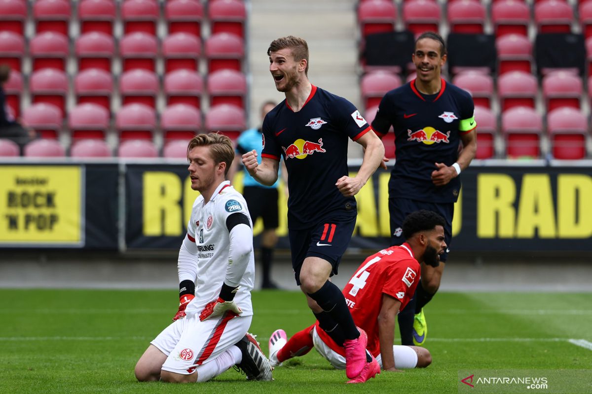 Werner cetak tiga gol saat Leipzig hancurkan Mainz