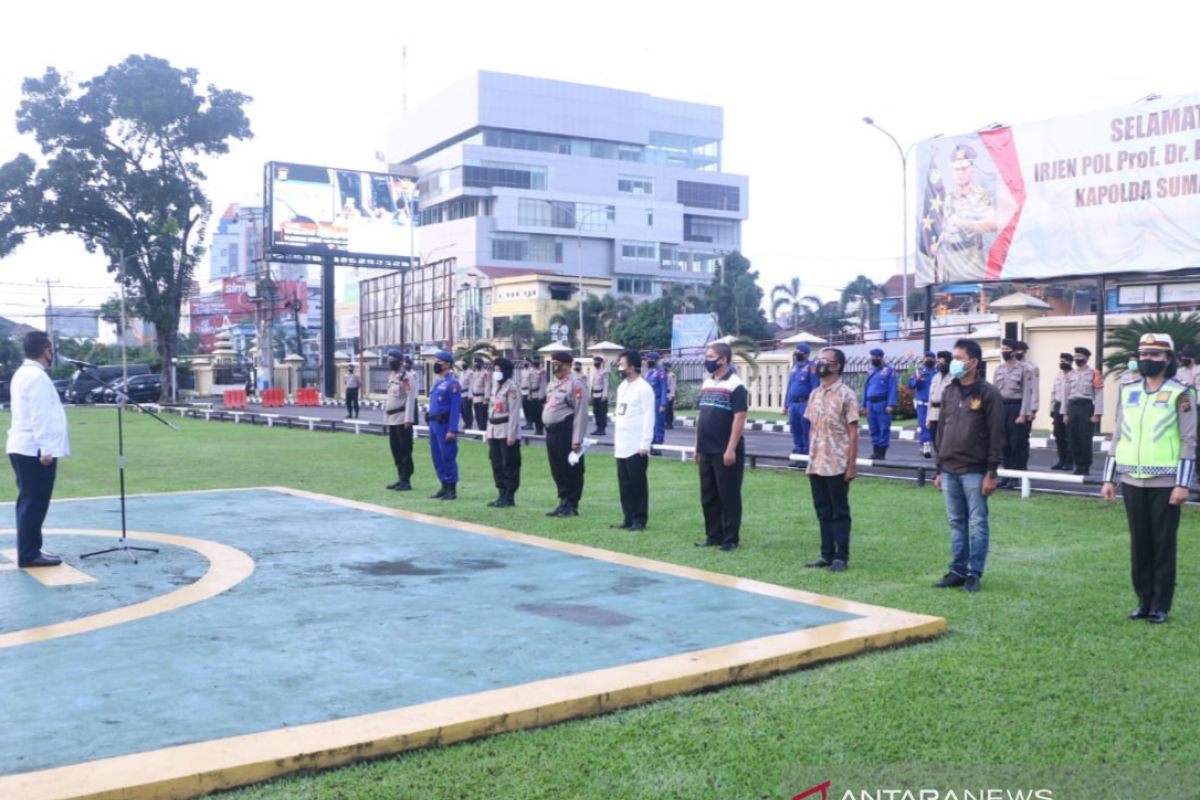 Polda Sumsel gelar pasukan pengamanan Idul Fitri dan ucapan selamat Lebaran