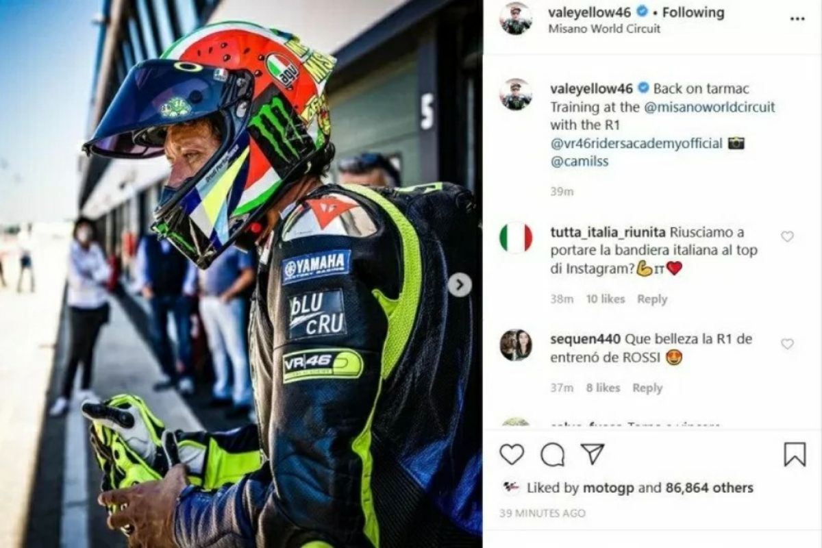 "Lockdown" longgar,  Valentino Rossi libas Sirkuit Misano