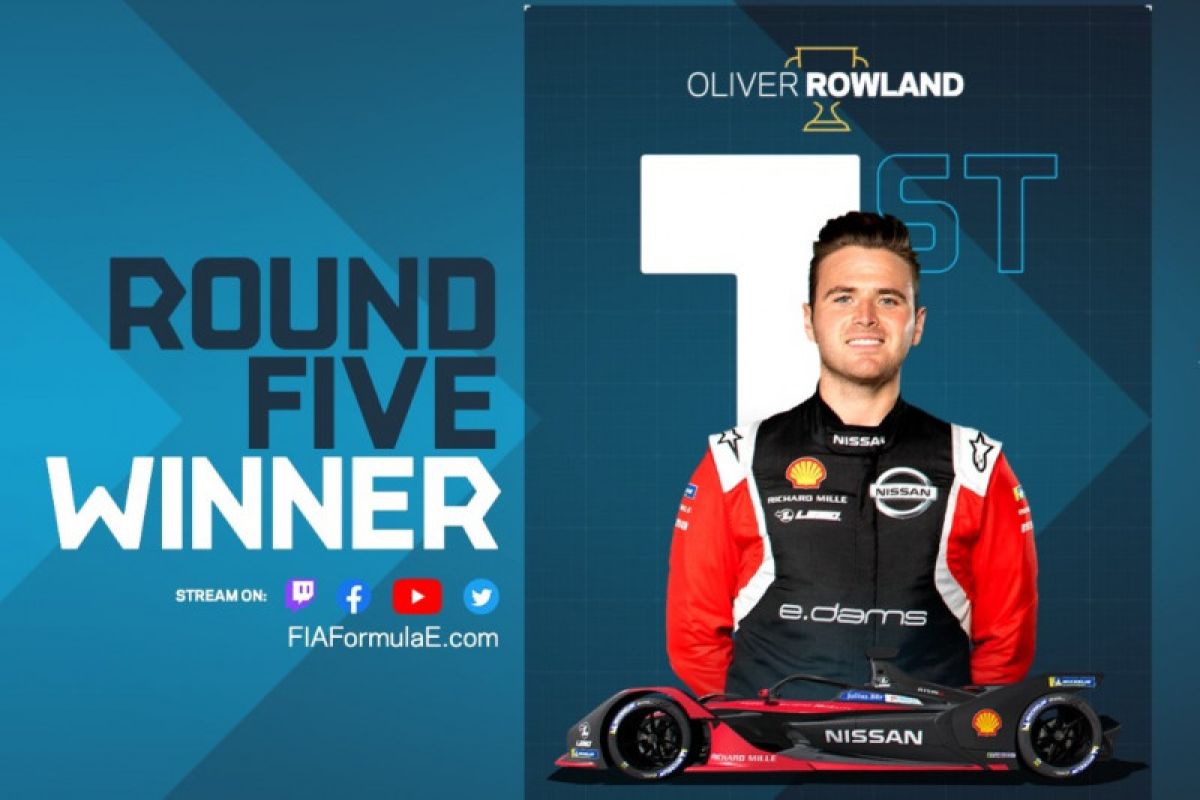 Oliver Rowland raih kemenangan perdana di balap virtual Formula E