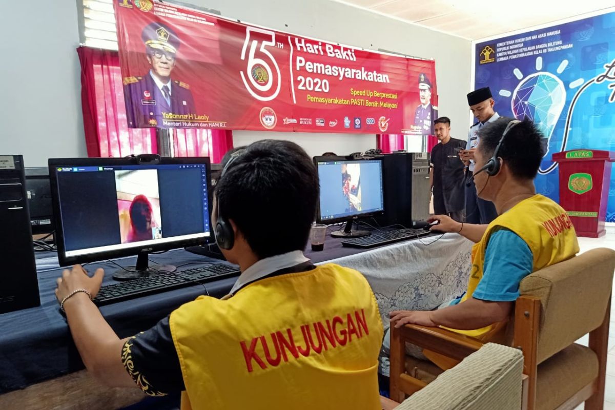WBP Lapas Tanjung Pandan lakukan silaturahmi virtual dengan keluarga