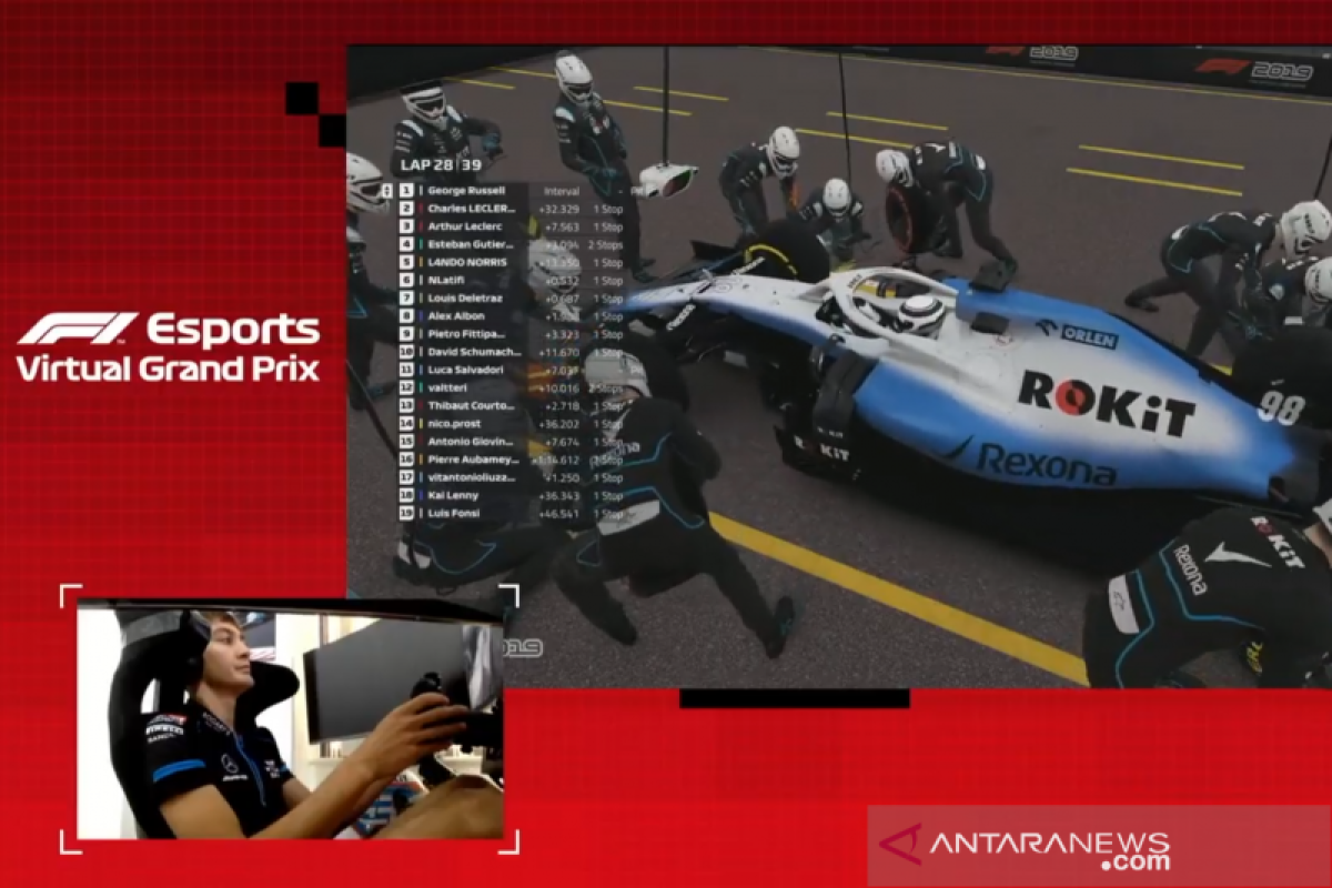 Tampil dominan, George Russell juara Grand Prix Monako virtual