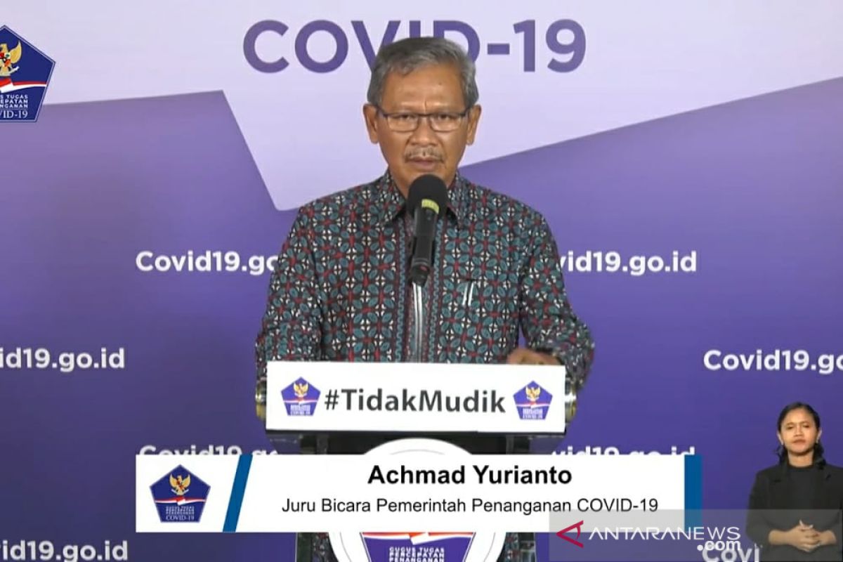 Jubir Yurianto: Pasien COVID-19 sembuh bertambah 235 menjadi 5.877 orang
