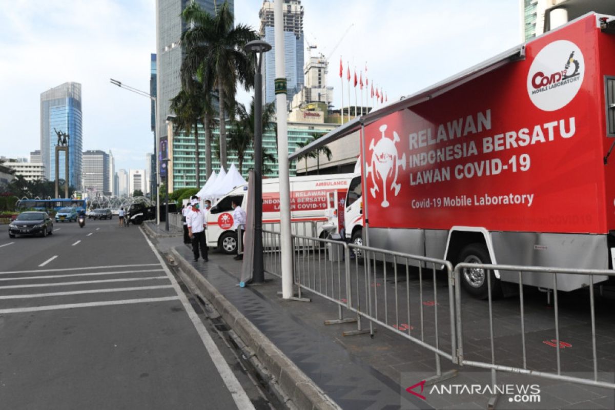 United Indonesia volunteers conduct free rapid tests in Bundaran HI