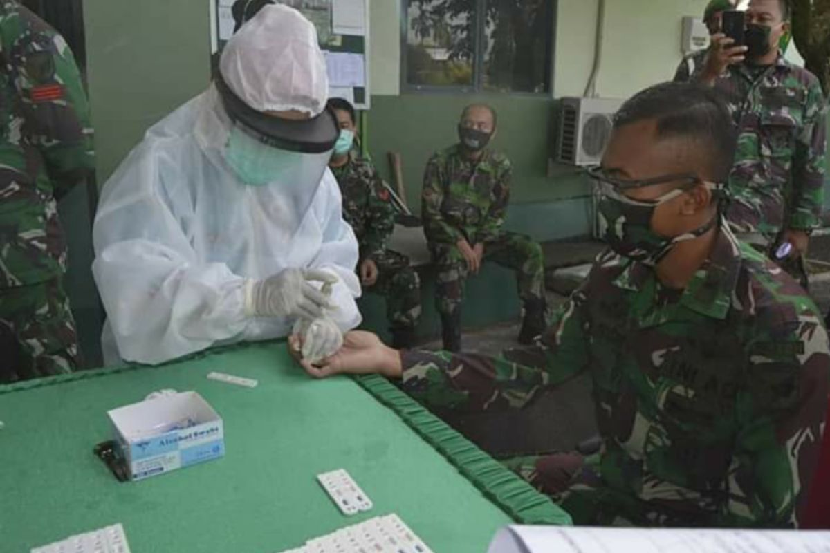 146 personel Kodam XII/Tpr dilakukan rapid test