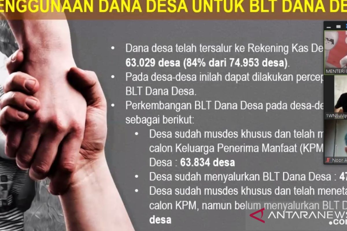 Kemendes PDTT : 47.030 desa telah salurkan BLT Dana Desa tanggap COVID-19