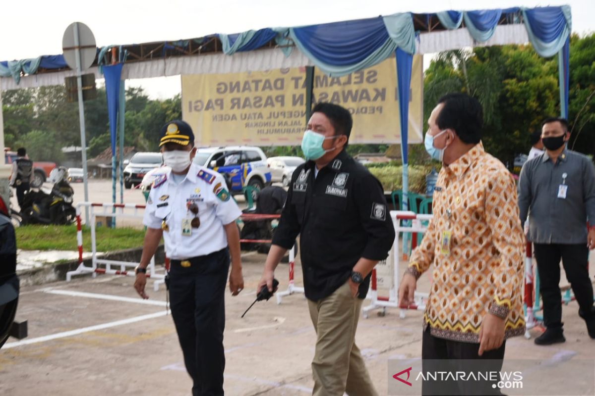 Gubernur Herman Deru tinjau penerapan PSBB Kota Prabumulih, kesadaran masyarakat tinggi