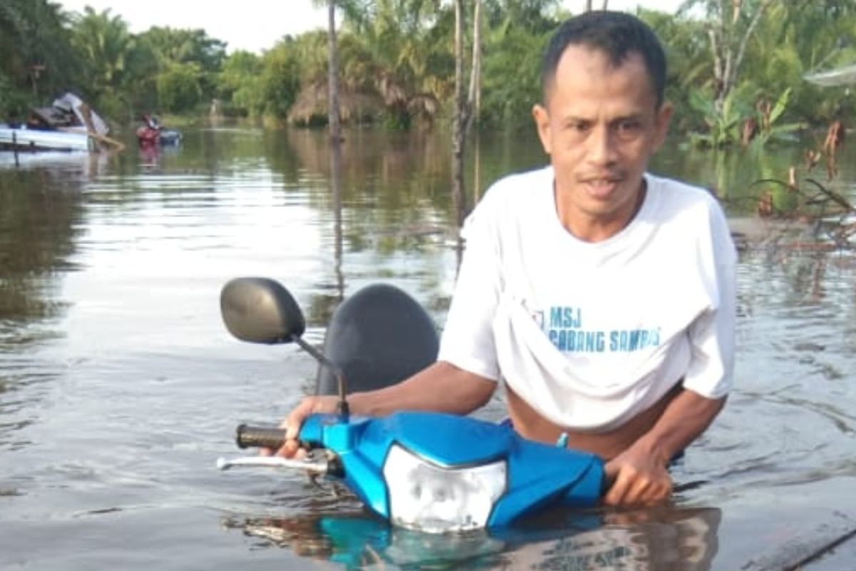 Banjir landa sejumlah wilayah di Kabupaten Sambas