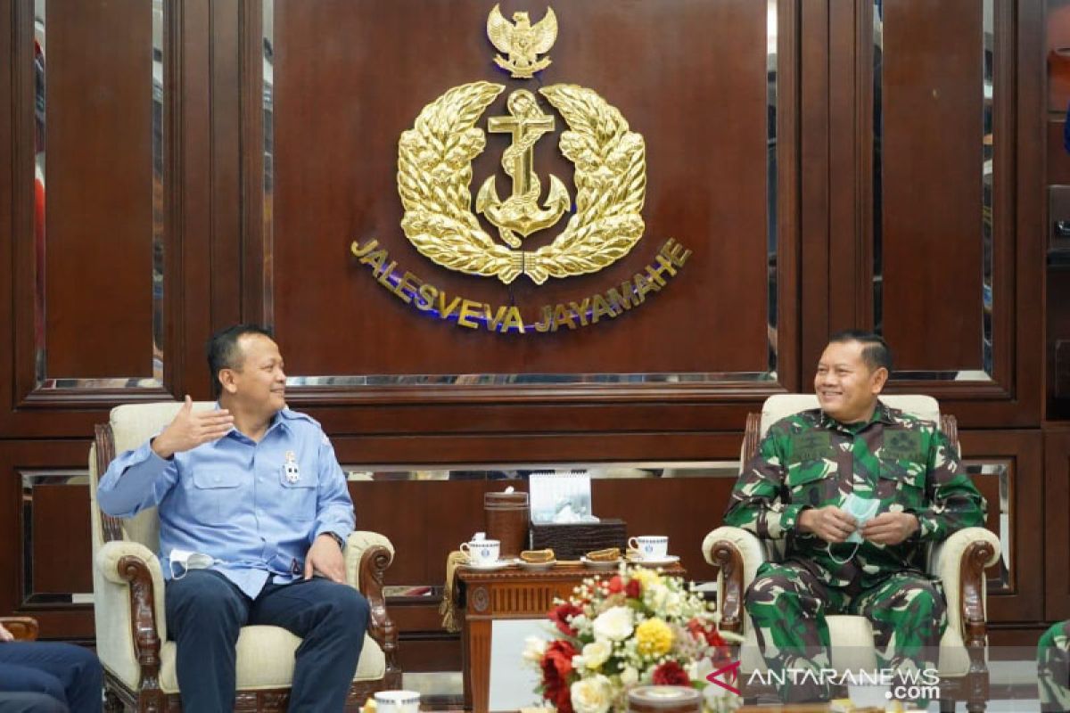 Menteri Edhy bertemu Kasal, perkokoh penjagaan kekayaan laut nasional