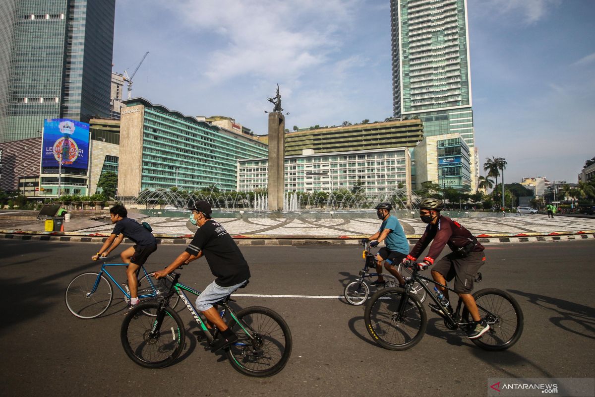 Ada pemisahan jalur saat CFD Jakarta, Minggu