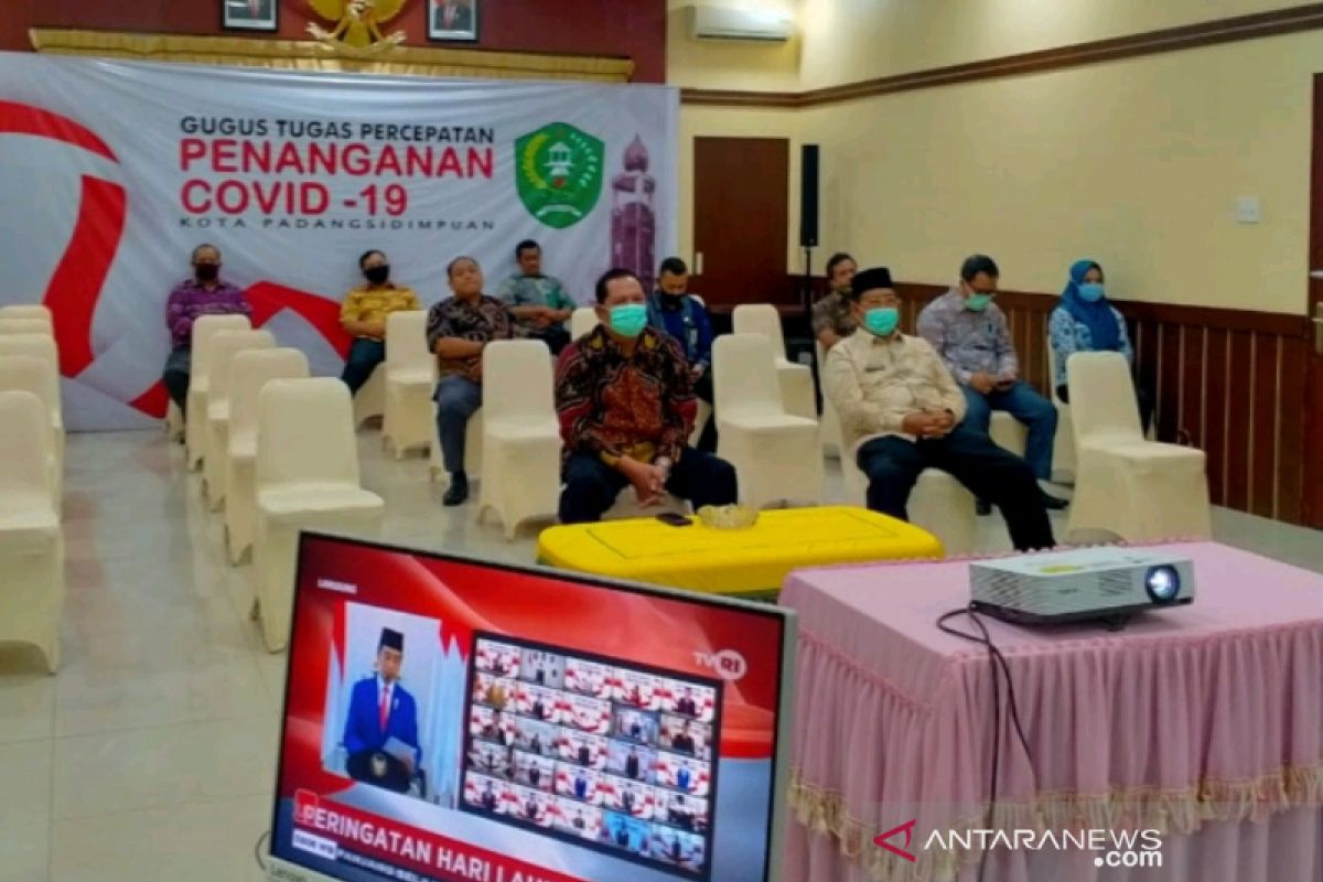 Bersama Presiden, Pemkot Padangsidimpuan peringatan Hari Lahir Pancasila secara virtual