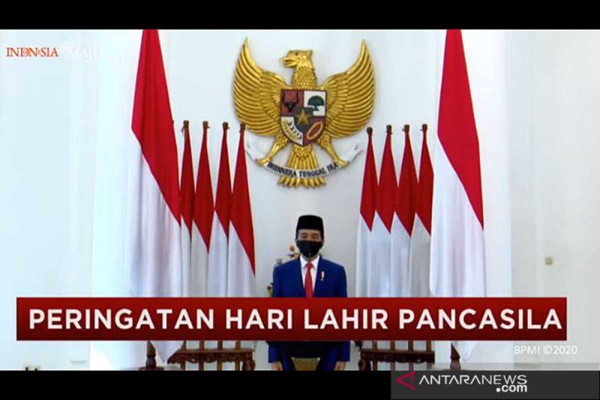 Presiden Jokowi pimpin upacara peringatan Hari Lahir Pancasila secara virtual