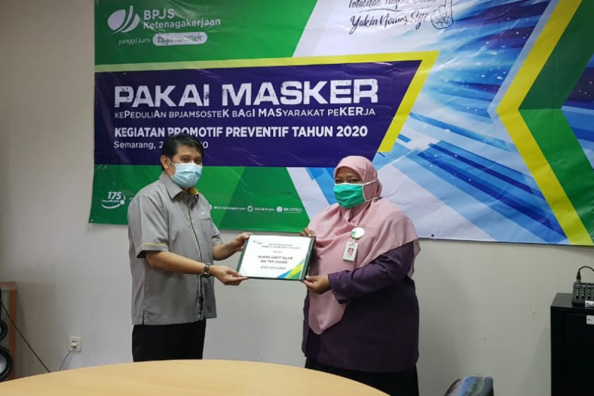 Ikut cegah COVID-19, BPJAMSOSTEK Semarang Majapahit terapkan kegiatan promotif preventif