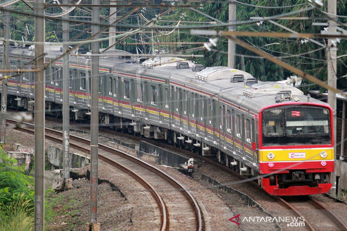 KRL berhenti di dekat TPU Tanah Kusir akibat pohon tumbang