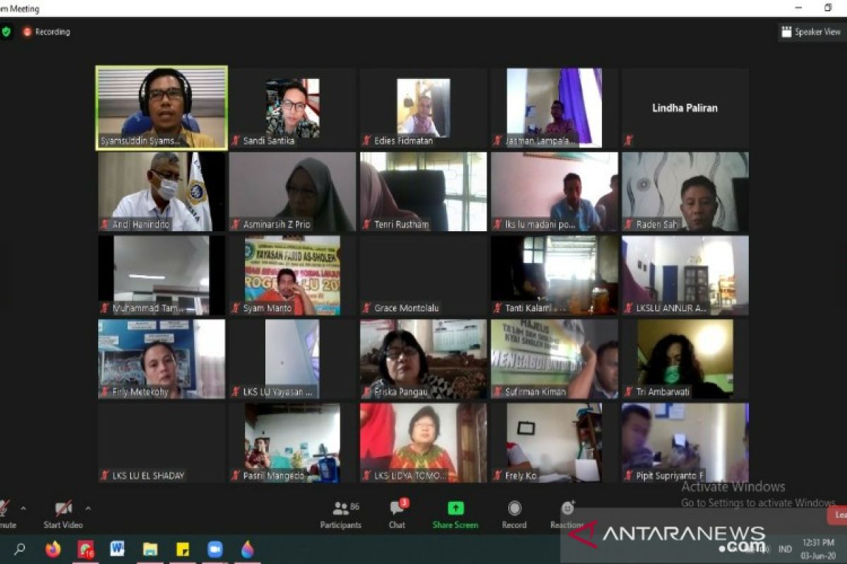 LRSLU Minaula Kendari peringati HLUN 2020 dengan seminar virtual