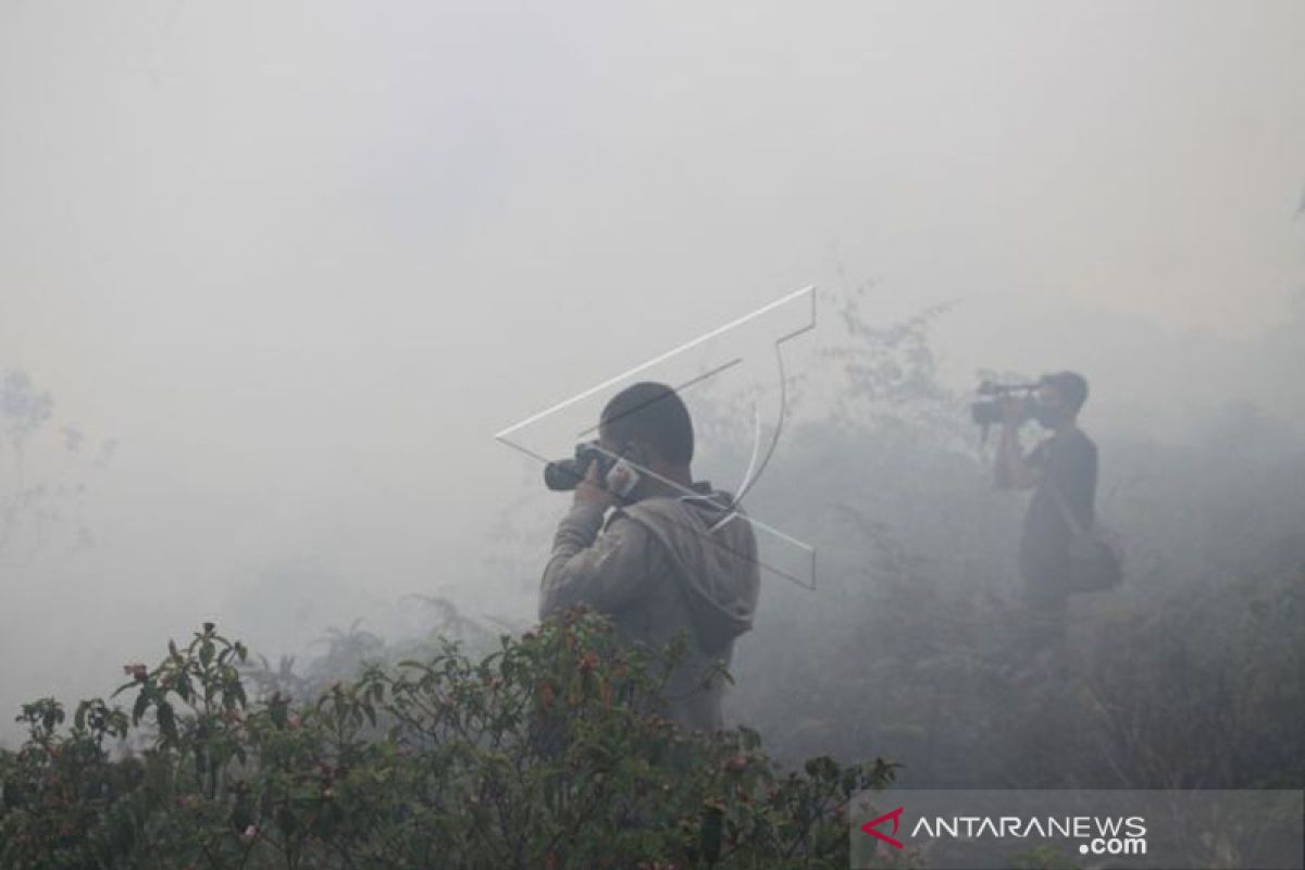 Kebakaran lahan gambut di Aceh Barat