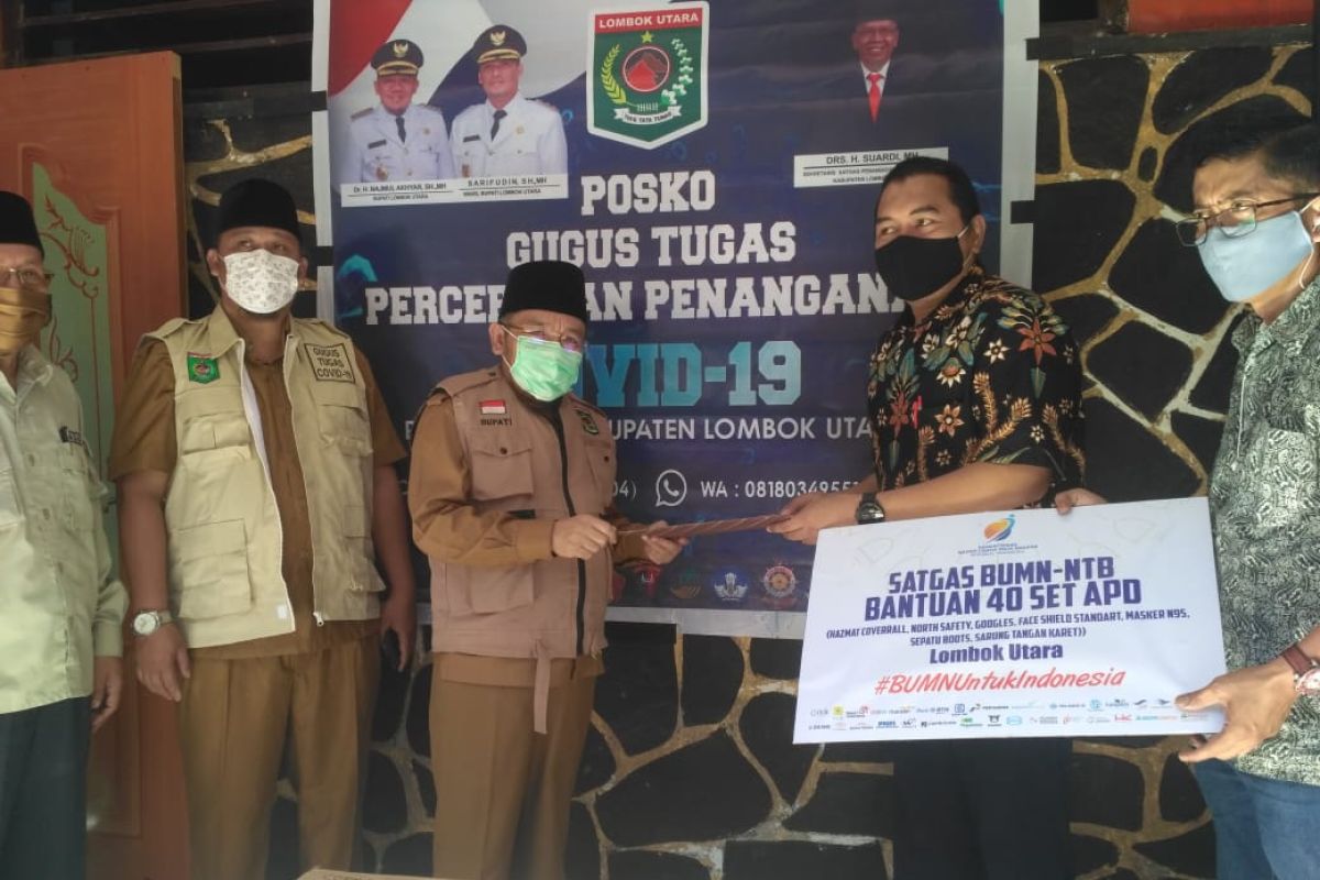 Satgas BUMN berikan bantuan APD kepada Lombok Utara