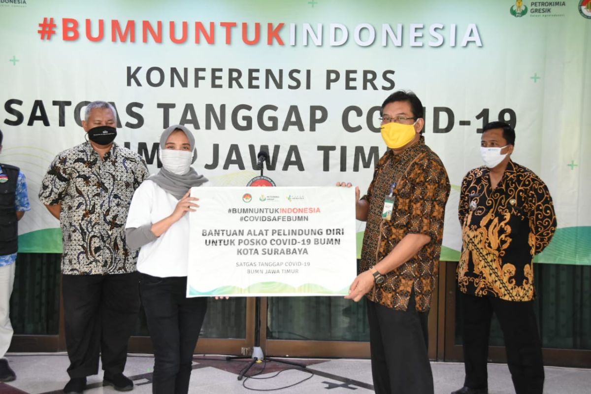 Satgas COVID-19 BUMN di Jatim salurkan total bantuan Rp34,88 miliar