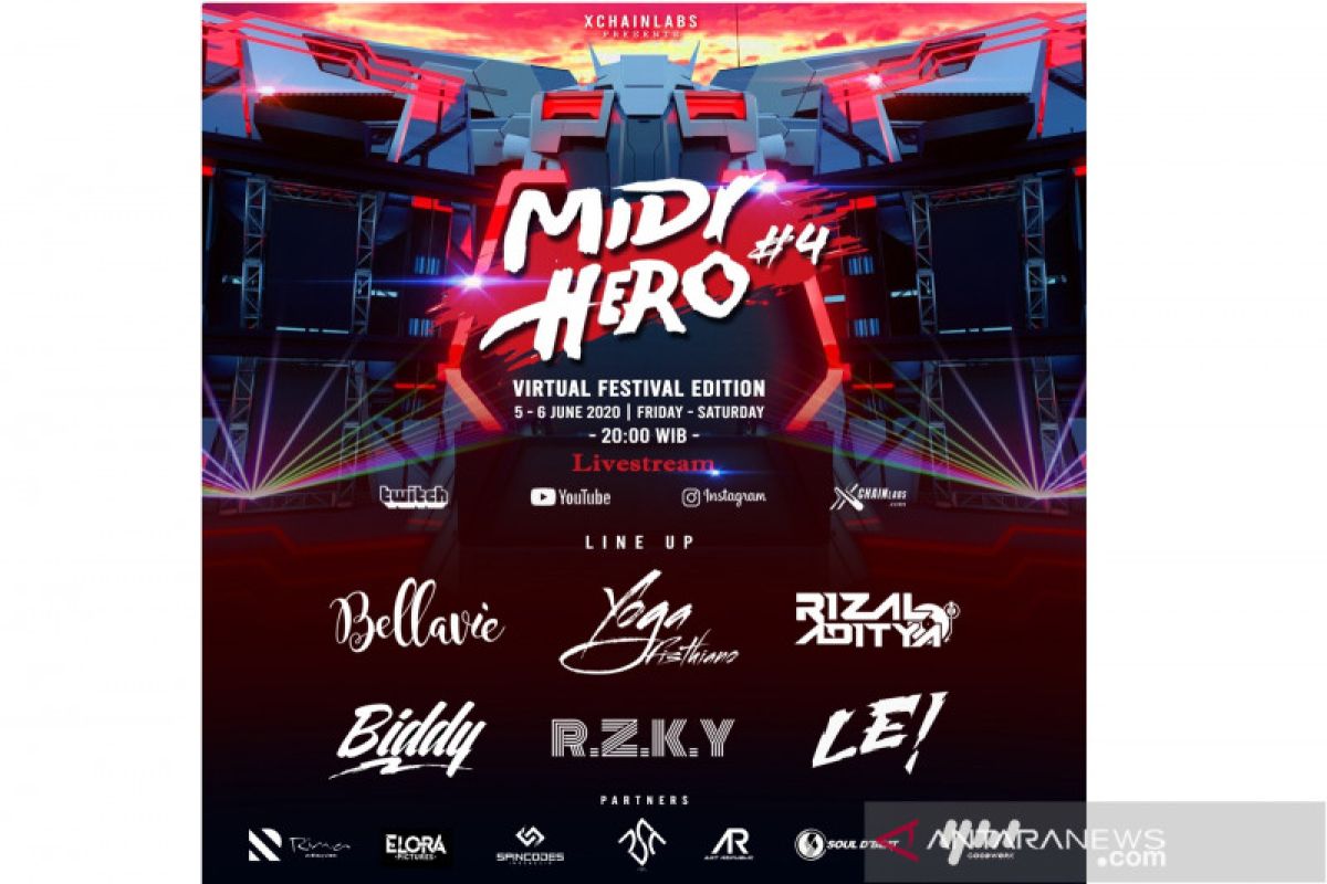 Festival musik virtual #MidiHero4 digelar malam ini dan besok