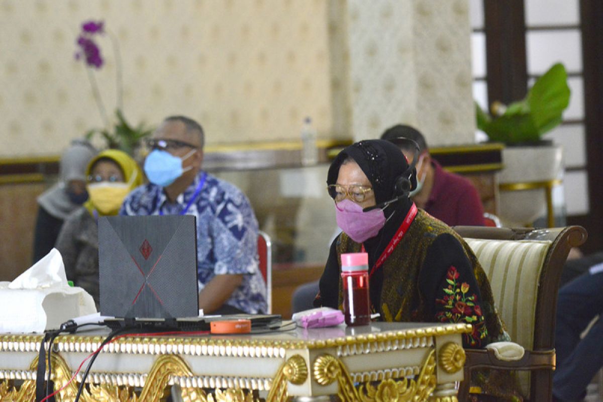 Wali Kota Risma rakor bahas pelaksanaan Pilkada Surabaya 2020