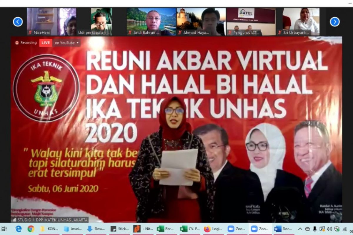Jusuf Kalla ikuti Reuni Akbar Virtual Ikatek Unhas